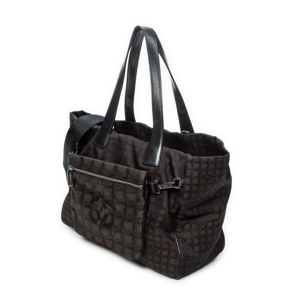 Shoulder Bag 2-Way New Travel Line Tote Dark Brown Travel Line Nylon Canvas