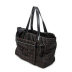 Shoulder Bag 2-Way New Travel Line Tote Dark Brown Travel Line Nylon Canvas