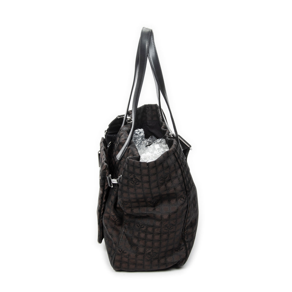 Shoulder Bag 2-Way New Travel Line Tote Dark Brown Travel Line Nylon Canvas
