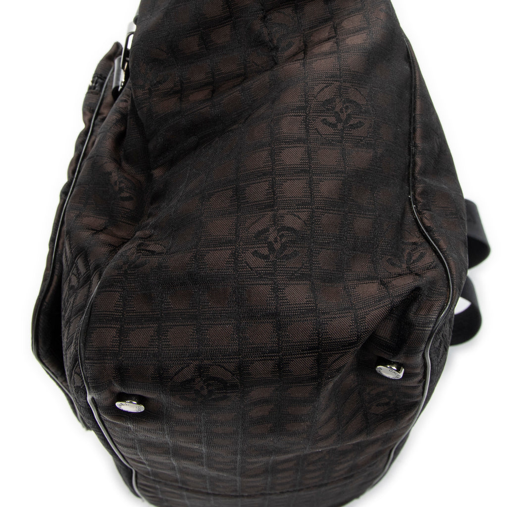 Shoulder Bag 2-Way New Travel Line Tote Dark Brown Travel Line Nylon Canvas