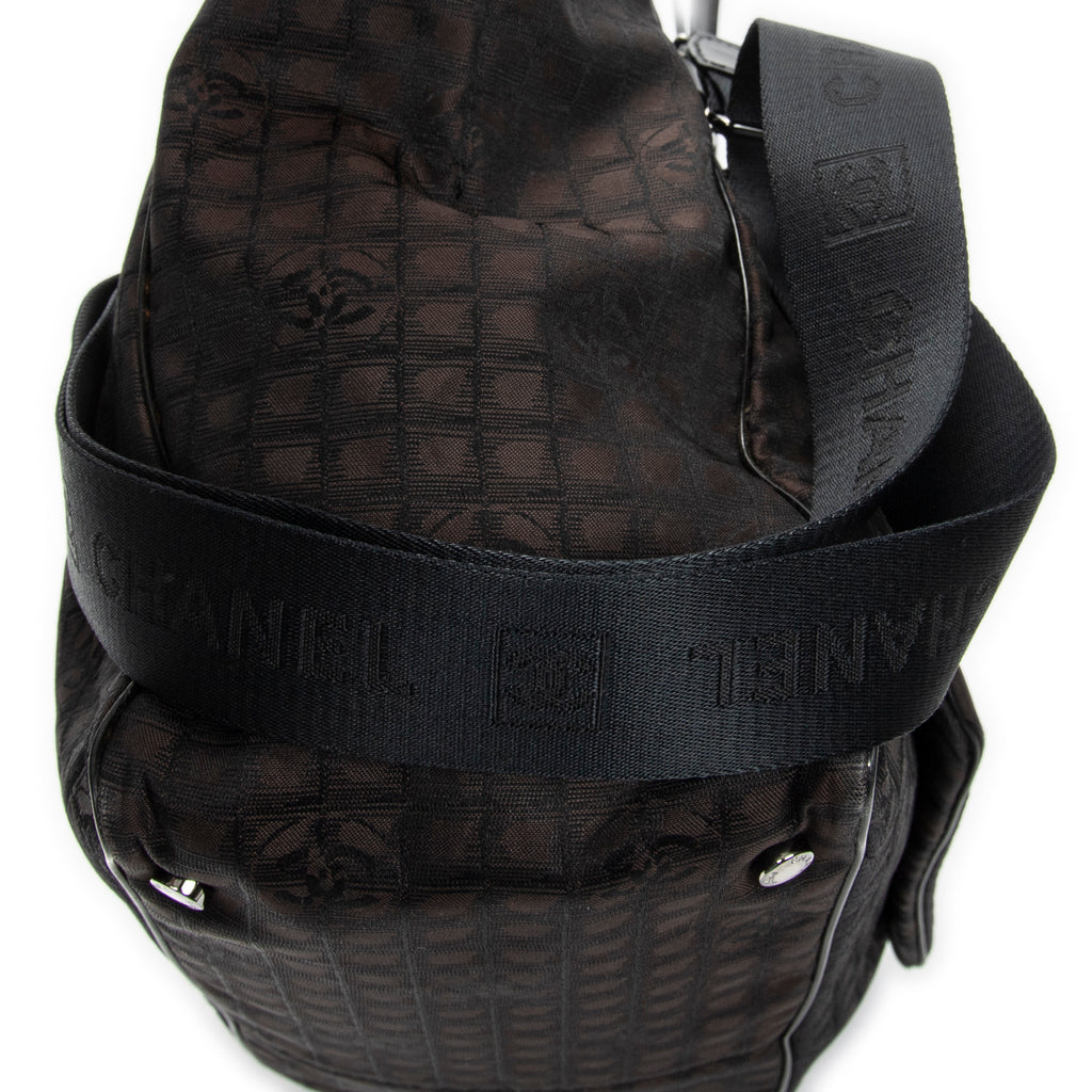 Shoulder Bag 2-Way New Travel Line Tote Dark Brown Travel Line Nylon Canvas