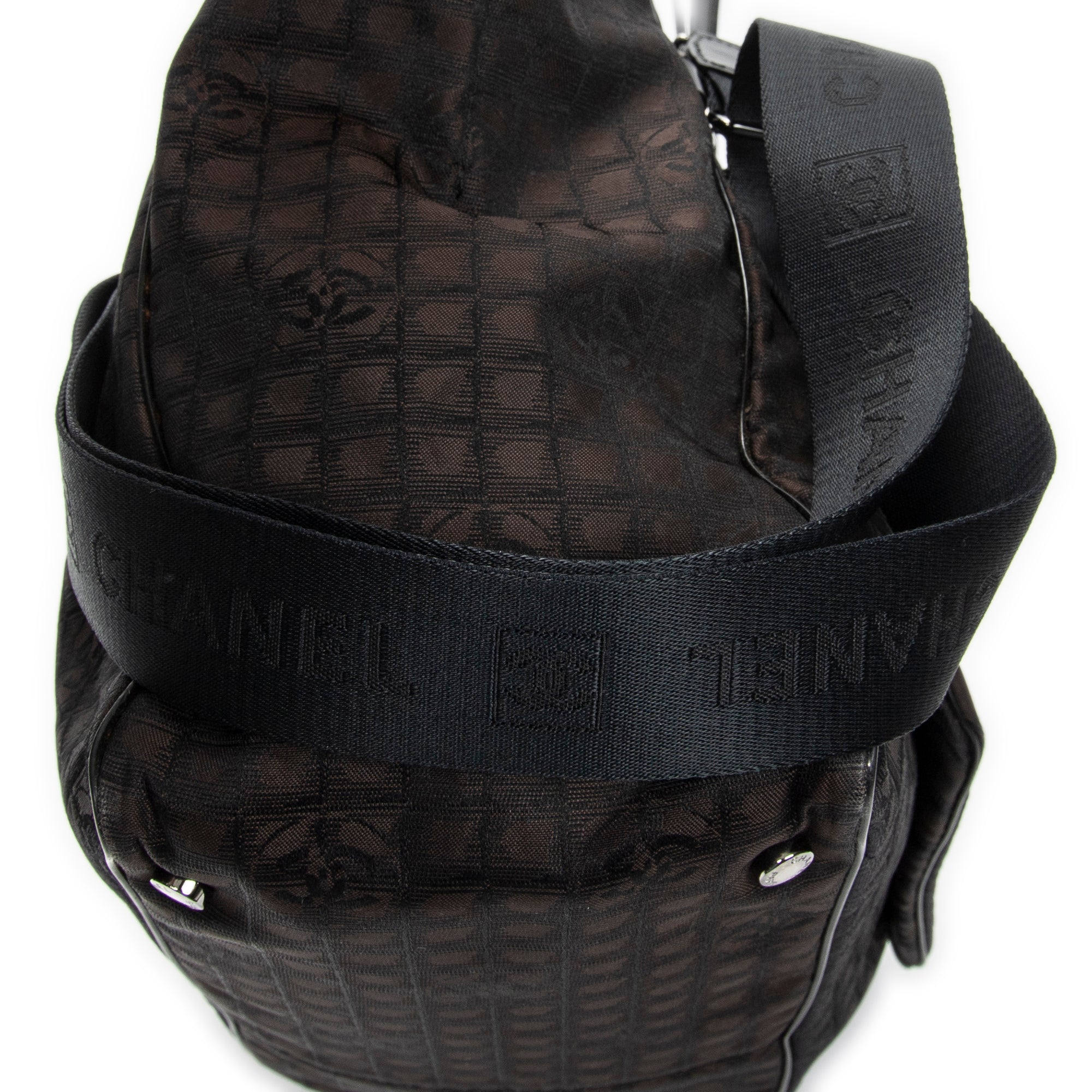 Shoulder Bag 2-Way New Travel Line Tote Dark Brown Travel Line Nylon Canvas