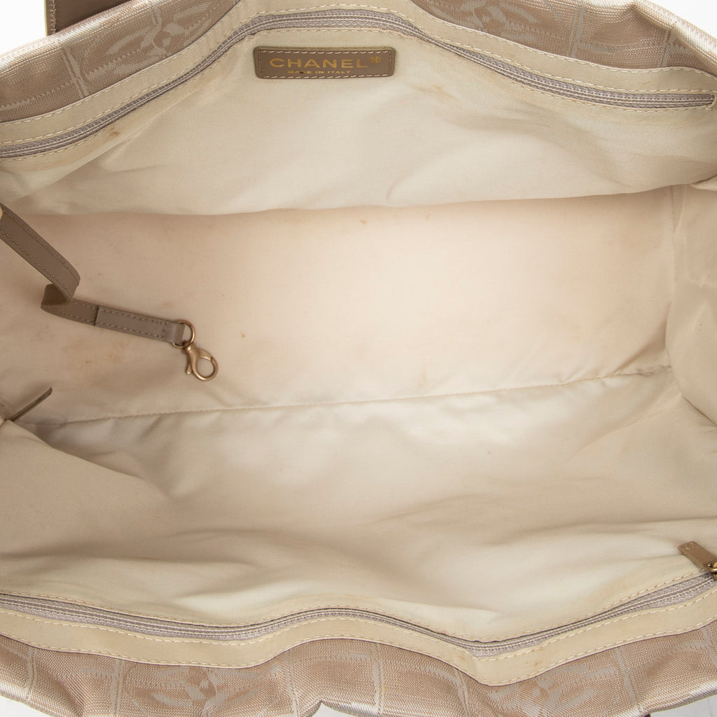 Shoulder Bag New Travel Line Tote Beige Travel Line Nylon Canvas