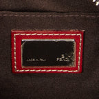 Shoulder Bag Small Belted Boston Brown Zucca Canvas