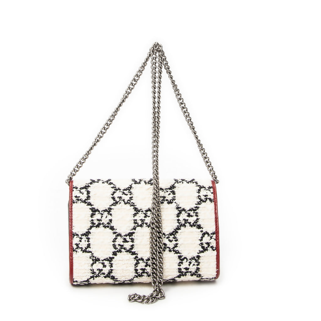 Shoulder Bag Dionysus Chain Wallet Ivory GG Tweed Canvas