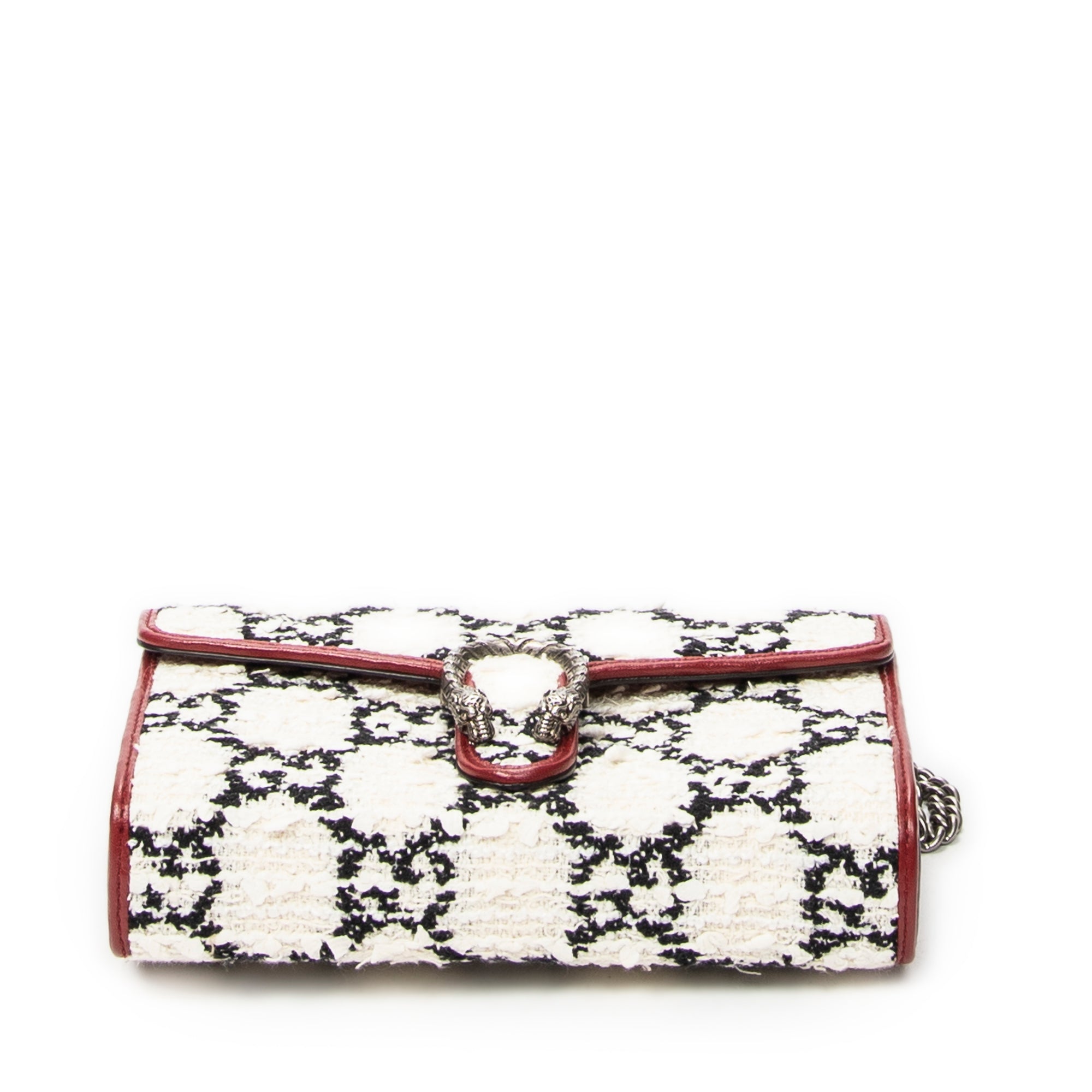 Shoulder Bag Dionysus Chain Wallet Ivory GG Tweed Canvas