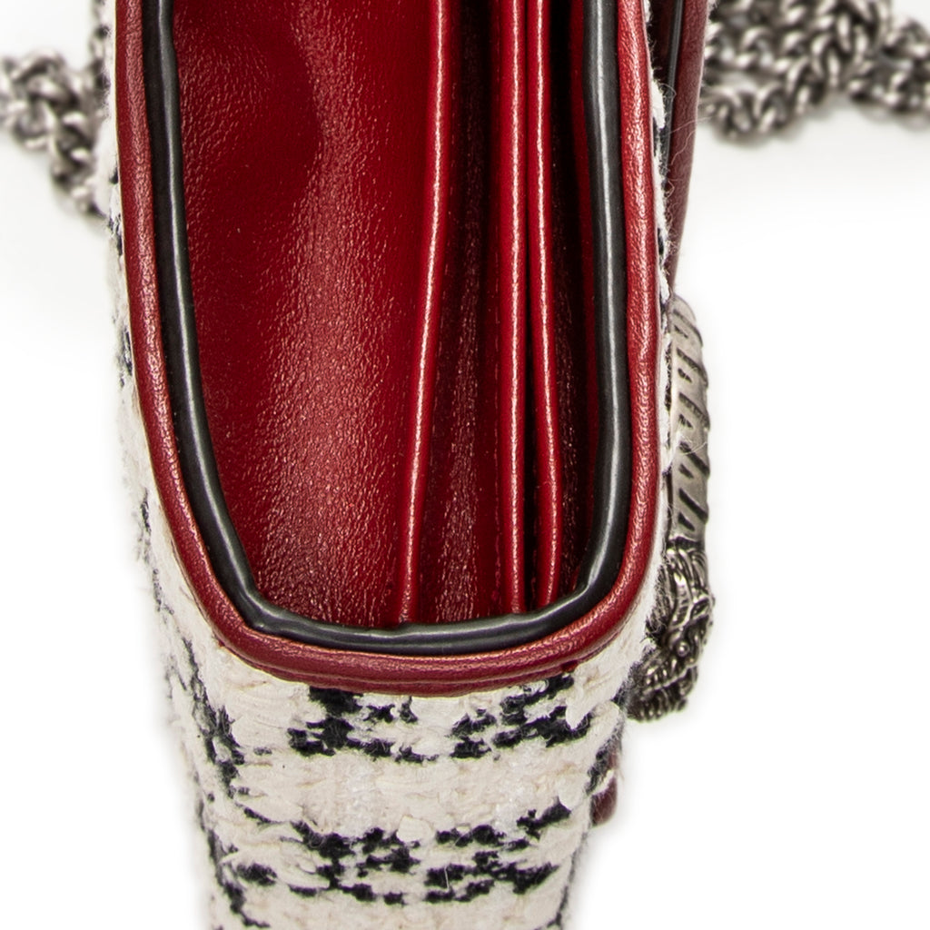Shoulder Bag Dionysus Chain Wallet Ivory GG Tweed Canvas