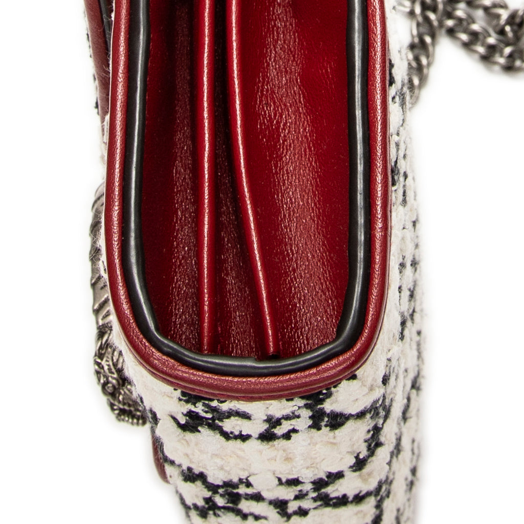 Shoulder Bag Dionysus Chain Wallet Ivory GG Tweed Canvas