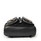 Backpack Large Bamboo Backpack Black Suede Leather