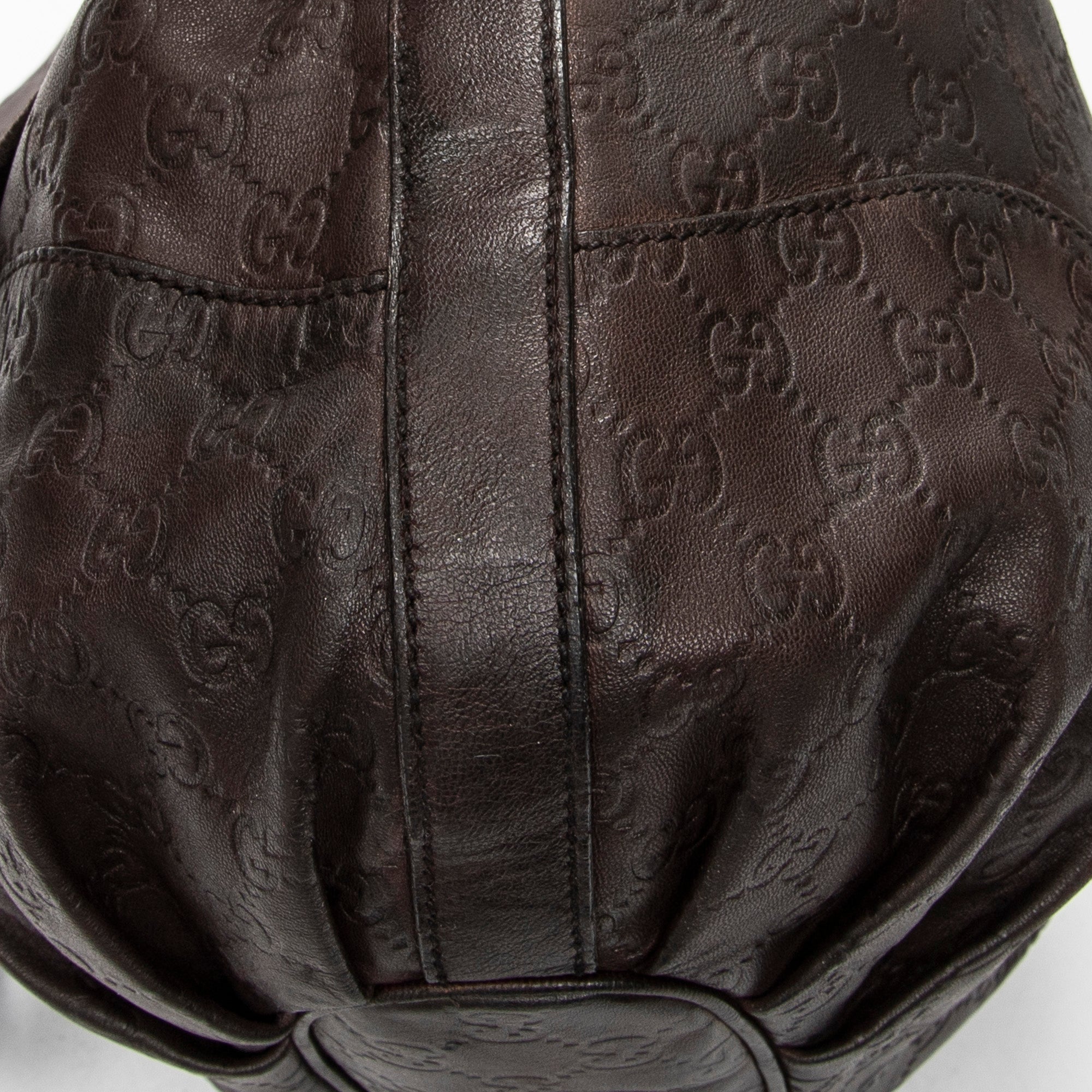 Shoulder Bag Large Tribeca Messenger Dark Brown Guccissima Leather