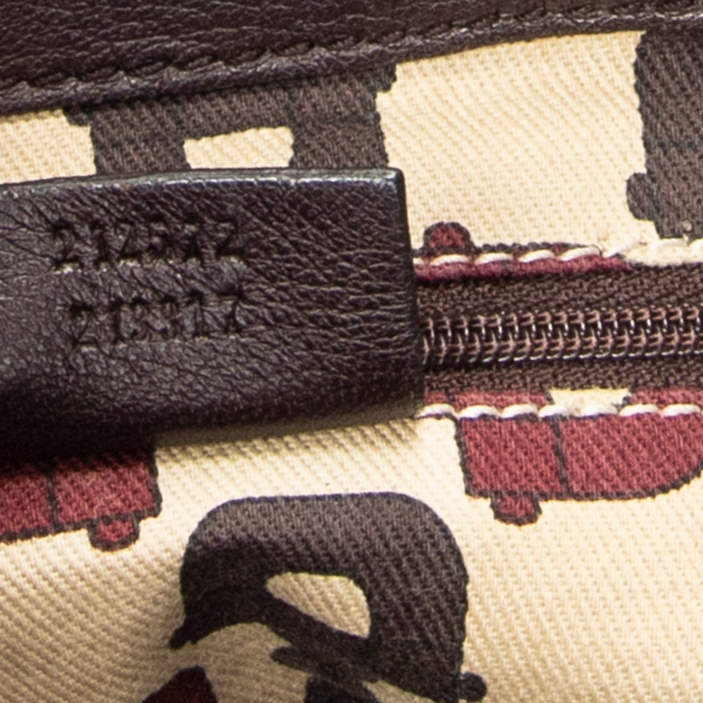 Shoulder Bag Large Tribeca Messenger Dark Brown Guccissima Leather