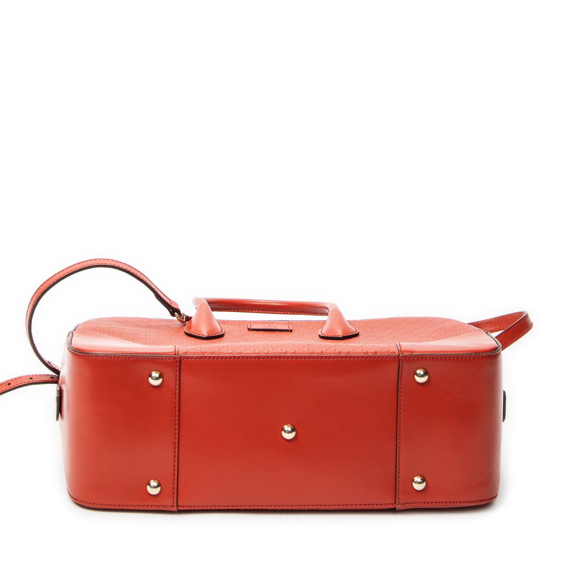 Shoulder Bag Medium Boston Red Diamante Leather