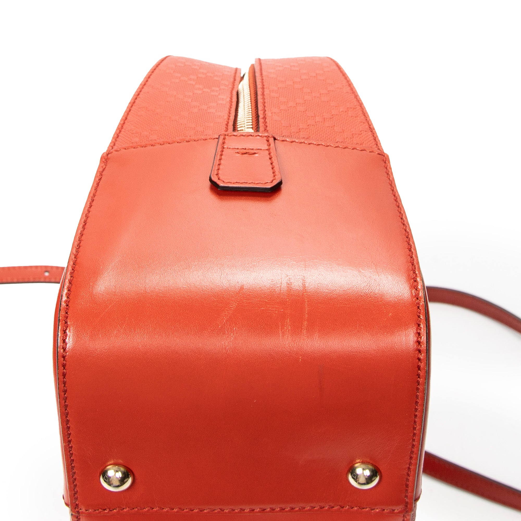 Shoulder Bag Medium Boston Red Diamante Leather