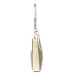 Shoulder Bag Vintage Chain Hobo Beige Canvas