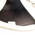 Shoulder Bag Vintage Chain Hobo Beige Canvas
