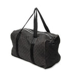 Travel Bag Large Duffle Black Monogrammed Denim Canvas