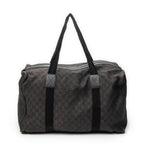Travel Bag Large Duffle Black Monogrammed Denim Canvas