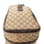 Shoulder Bag Medium Web Boston Beige Monogrammed Canvas