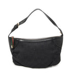 Shoulder Bag Web Accessories Pochette Black Monogrammed Canvas