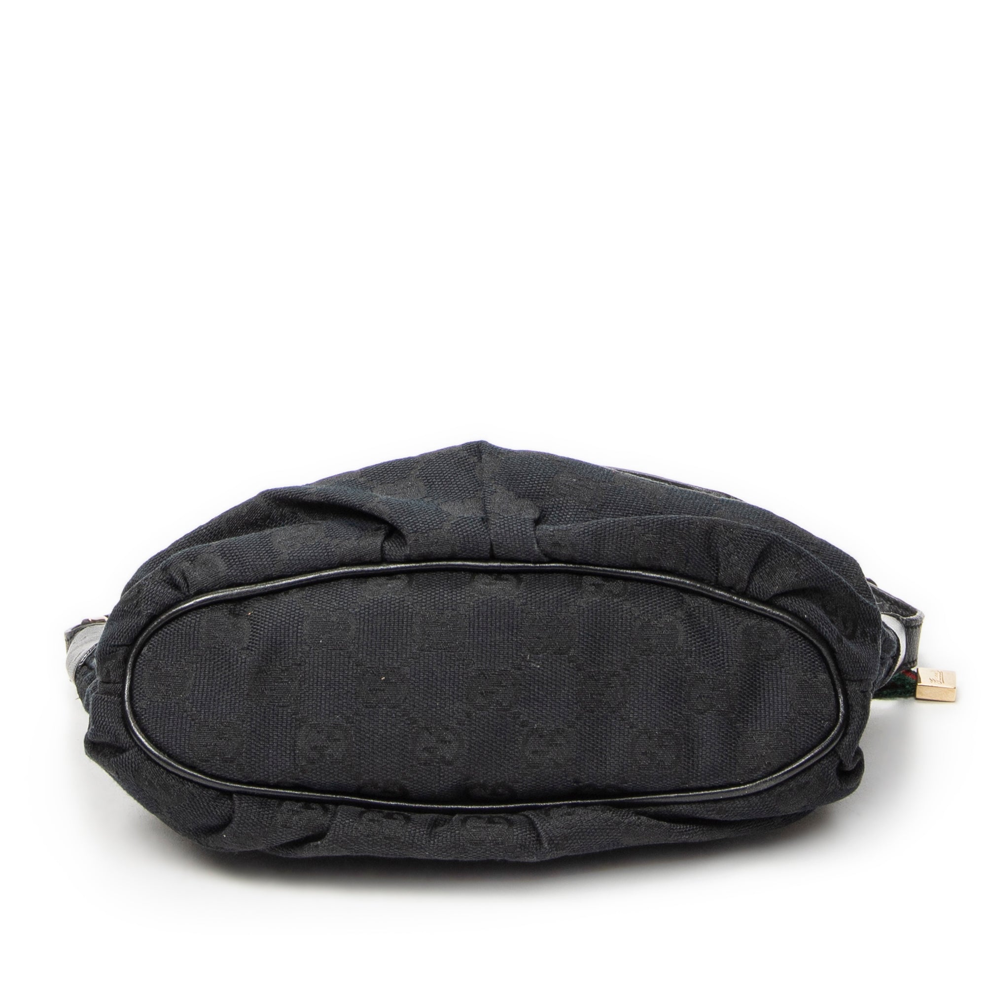 Shoulder Bag Web Accessories Pochette Black Monogrammed Canvas