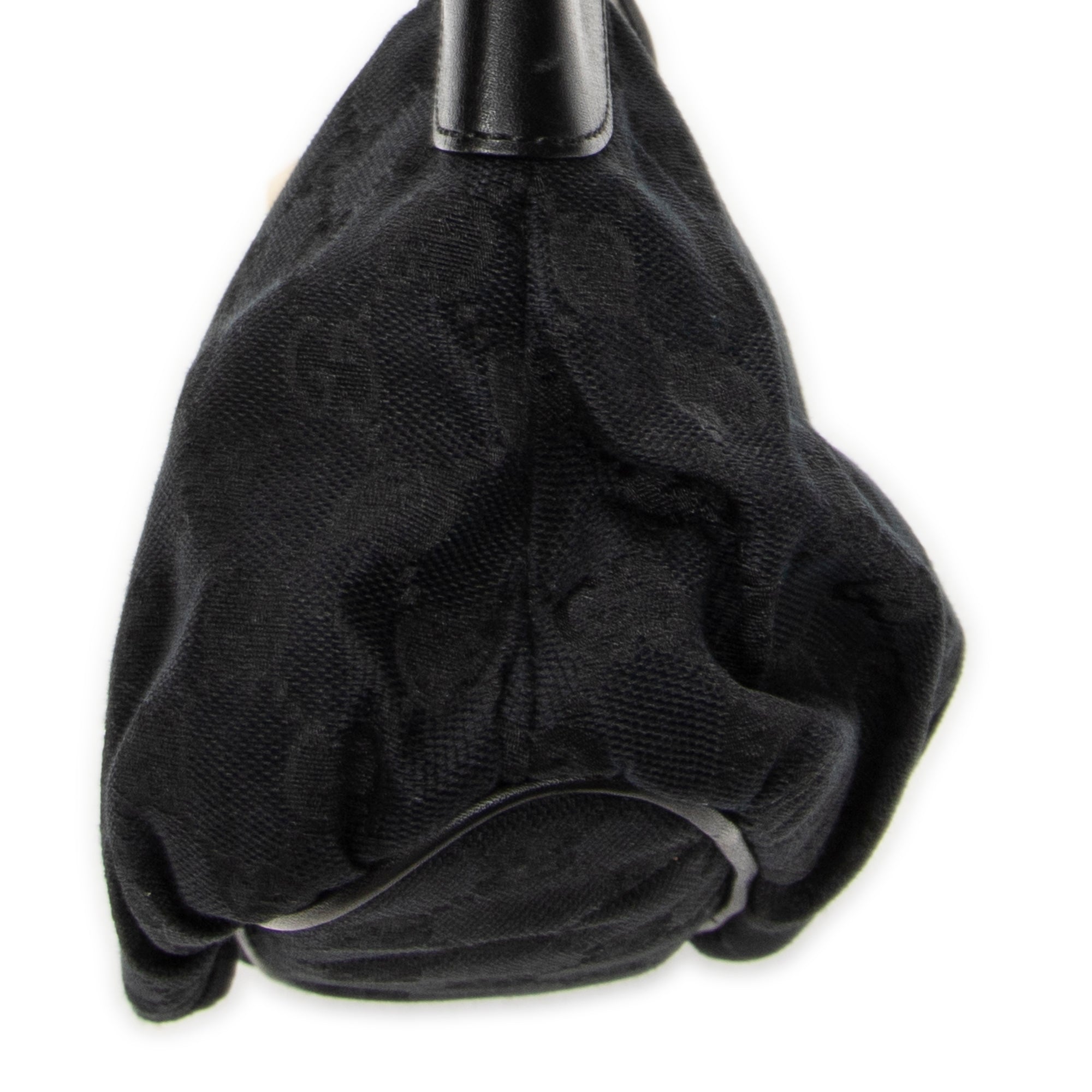 Shoulder Bag Web Accessories Pochette Black Monogrammed Canvas