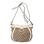 Shoulder Bag D Ring Messenger Beige Monogrammed Canvas