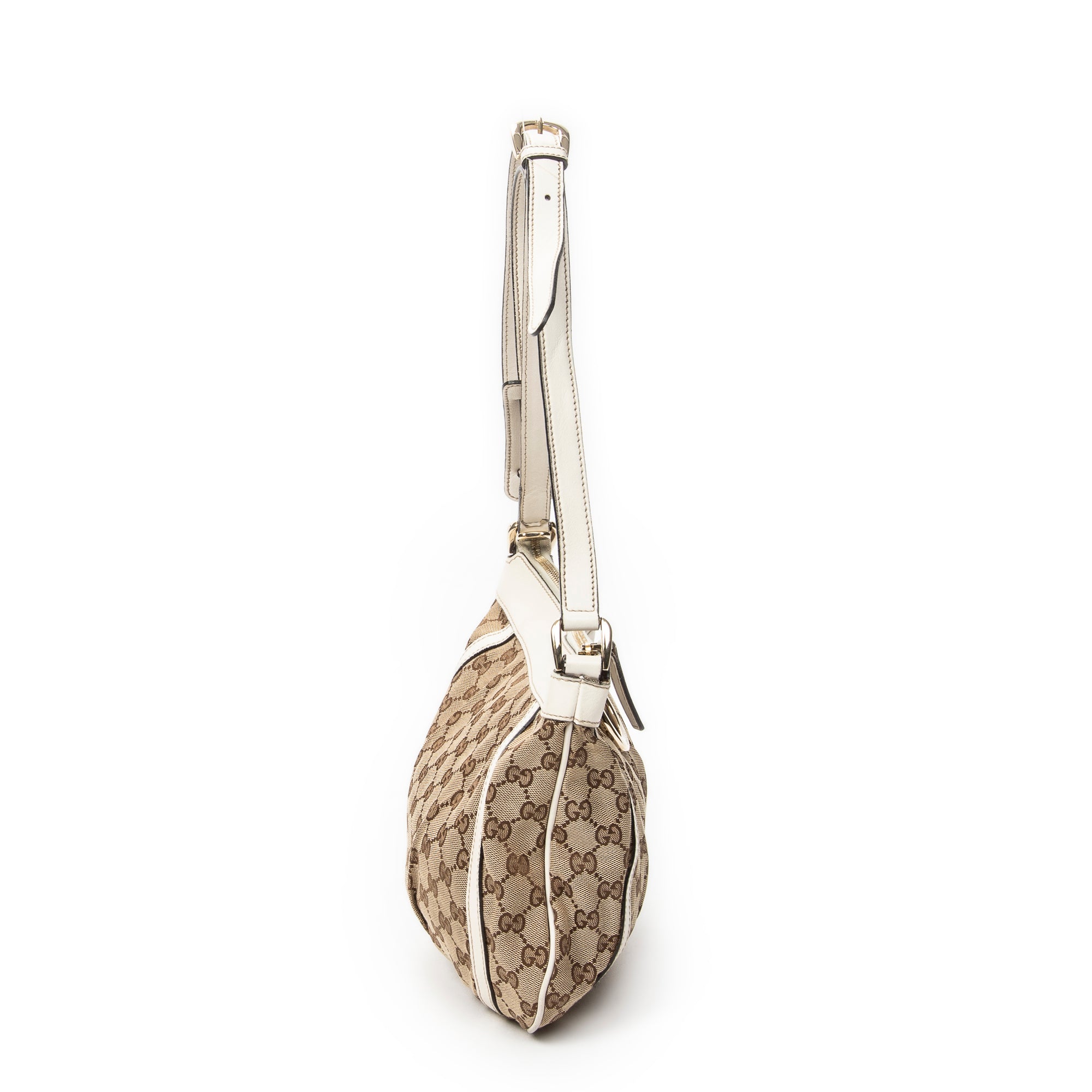 Shoulder Bag D Ring Messenger Beige Monogrammed Canvas