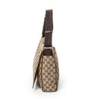 Shoulder Bag Flap Messenger Beige Monogrammed Canvas