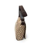 Shoulder Bag Flap Messenger Beige Monogrammed Canvas