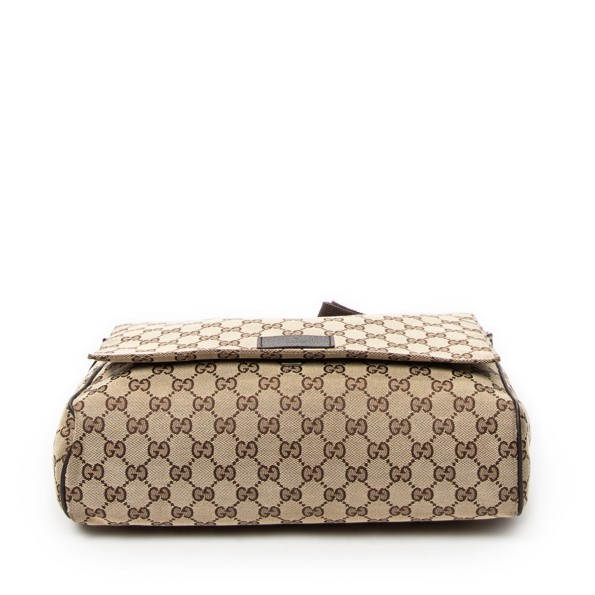 Shoulder Bag Flap Messenger Beige Monogrammed Canvas