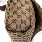 Shoulder Bag Flap Messenger Beige Monogrammed Canvas