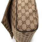 Shoulder Bag Flap Messenger Beige Monogrammed Canvas