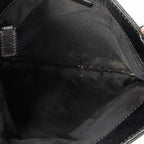 Shoulder Bag Small Flat Messenger Grey Monogrammed Denim Canvas