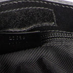 Shoulder Bag Small Flat Messenger Grey Monogrammed Denim Canvas