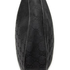 Shoulder Bag Round Zip Messenger Black Monogrammed Canvas