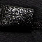 Shoulder Bag Round Zip Messenger Black Monogrammed Canvas