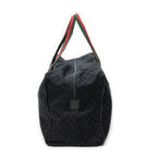 Travel Bag Web Carry On Duffle Bag Black Monogrammed Canvas