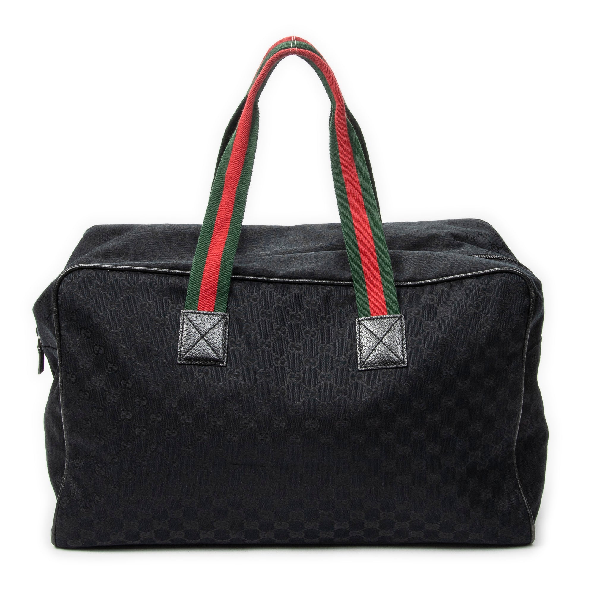 Travel Bag Web Carry On Duffle Bag Black Monogrammed Canvas