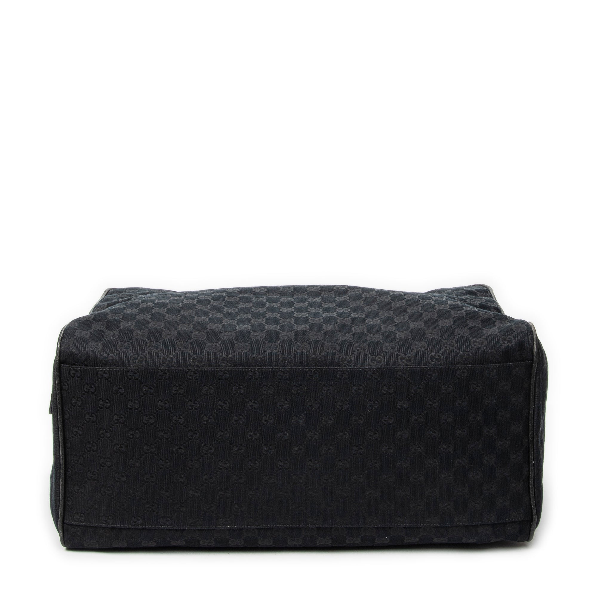 Travel Bag Web Carry On Duffle Bag Black Monogrammed Canvas