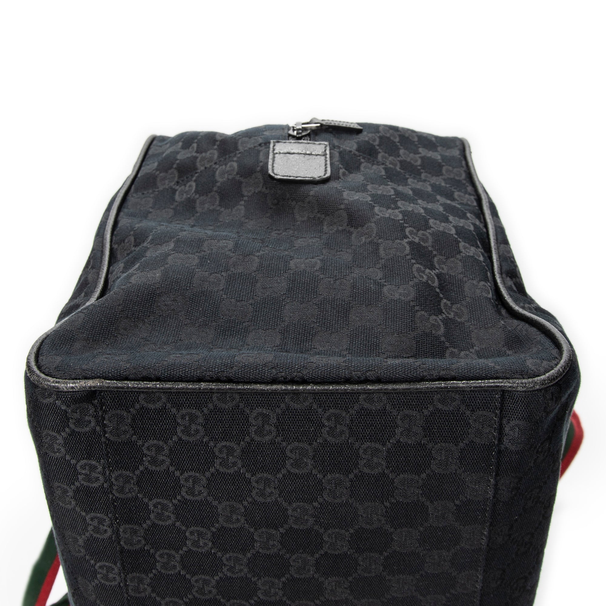 Travel Bag Web Carry On Duffle Bag Black Monogrammed Canvas