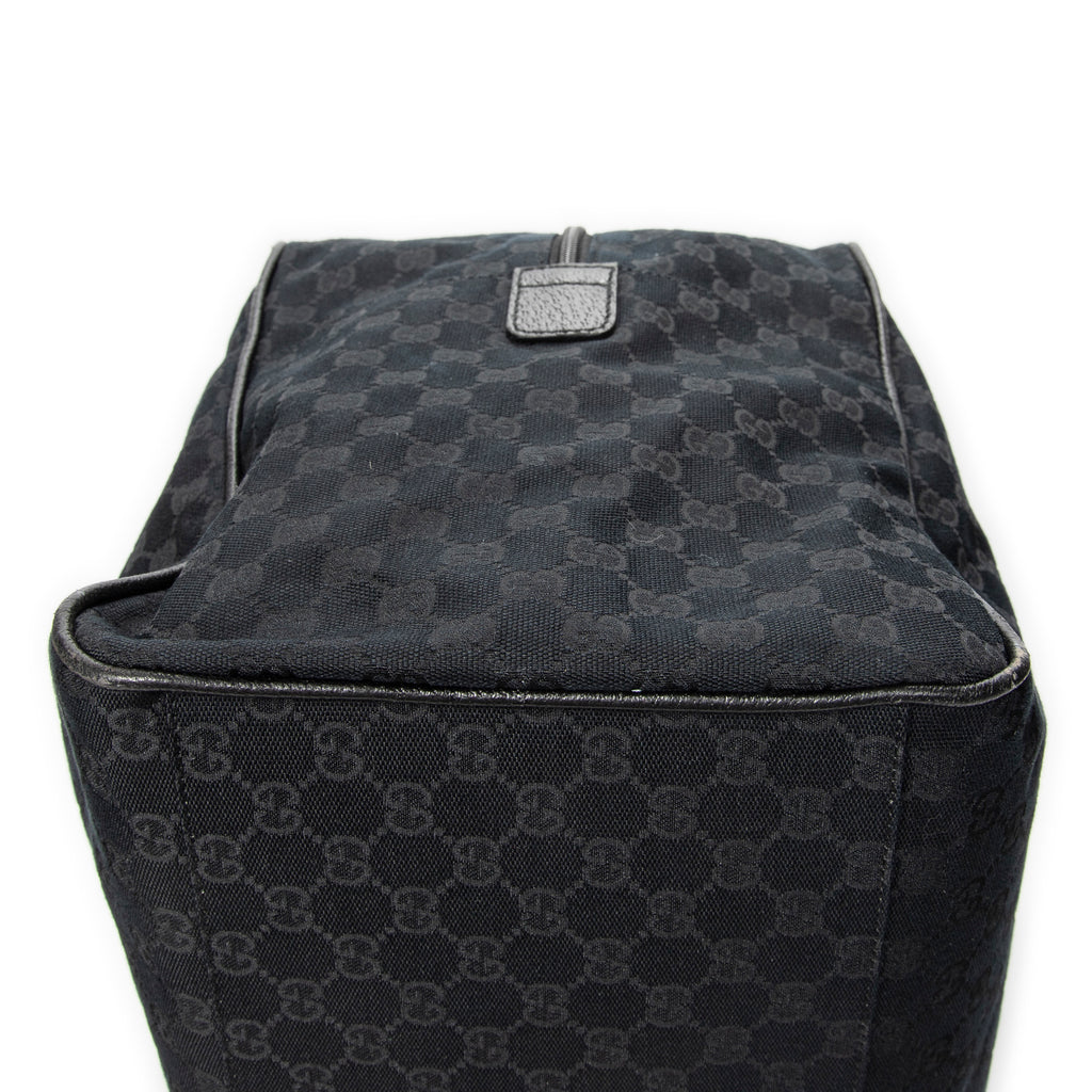 Travel Bag Web Carry On Duffle Bag Black Monogrammed Canvas