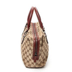 Shoulder Bag Small Boston Beige Monogrammed Canvas