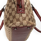 Shoulder Bag Small Boston Beige Monogrammed Canvas