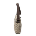 Shoulder Bag Front Zip Messenger Beige Supreme Coated Canvas