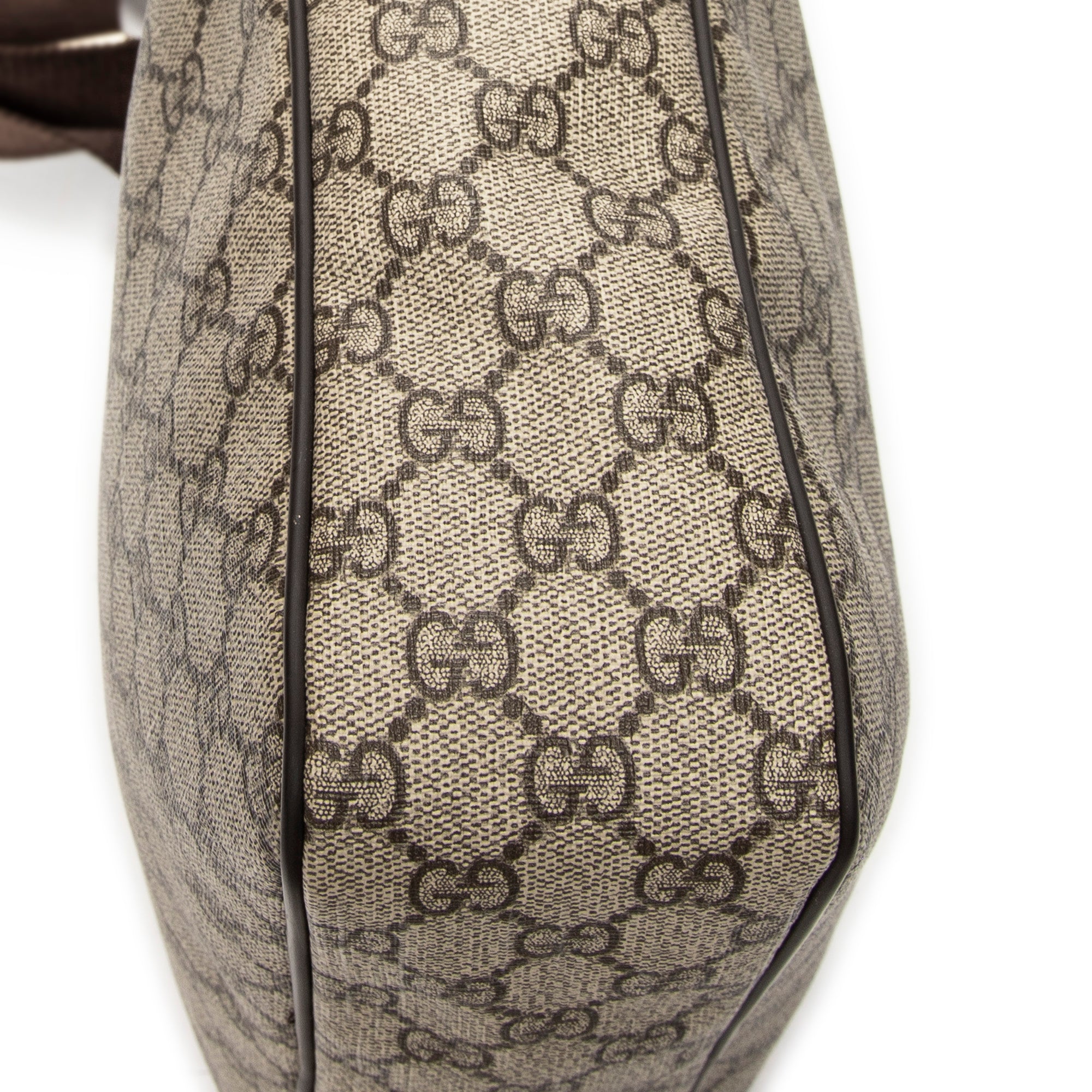 Sac bandoulière bandoulière zippé à l'avant en toile enduite beige Supreme