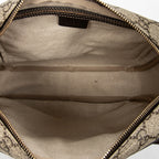 Shoulder Bag Front Zip Messenger Beige Supreme Coated Canvas