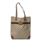 Shoulder Bag Vintage Web Vertical Tote Beige Supreme Coated Canvas