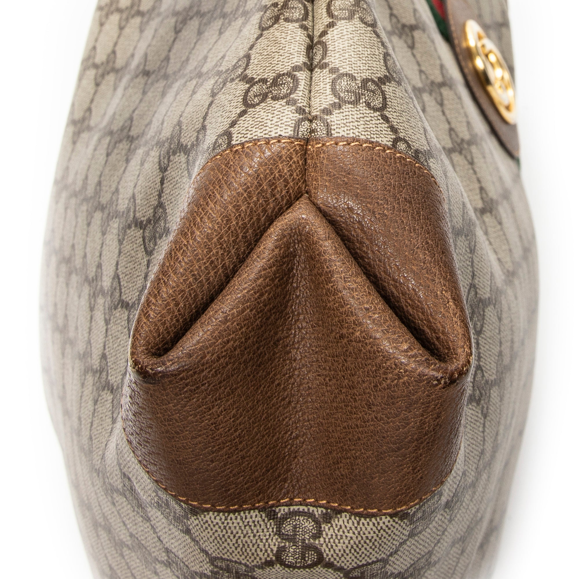 Shoulder Bag Vintage Web Vertical Tote Beige Supreme Coated Canvas