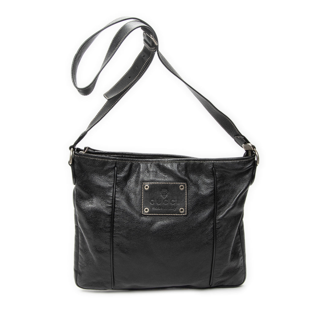 Shoulder Bag Hysteria Crossbody Black Grained Calfskin Leather