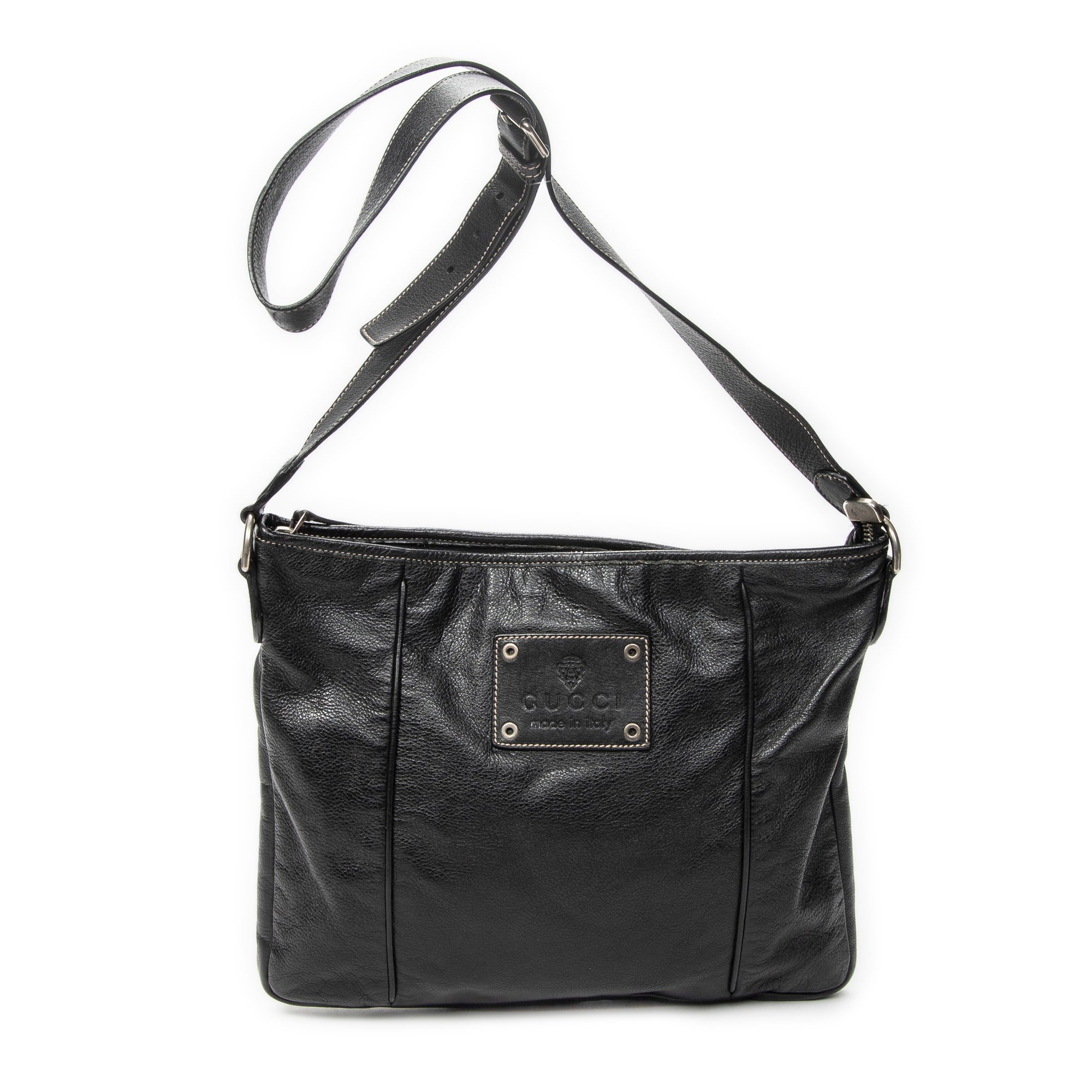 Shoulder Bag Hysteria Crossbody Black Grained Calfskin Leather